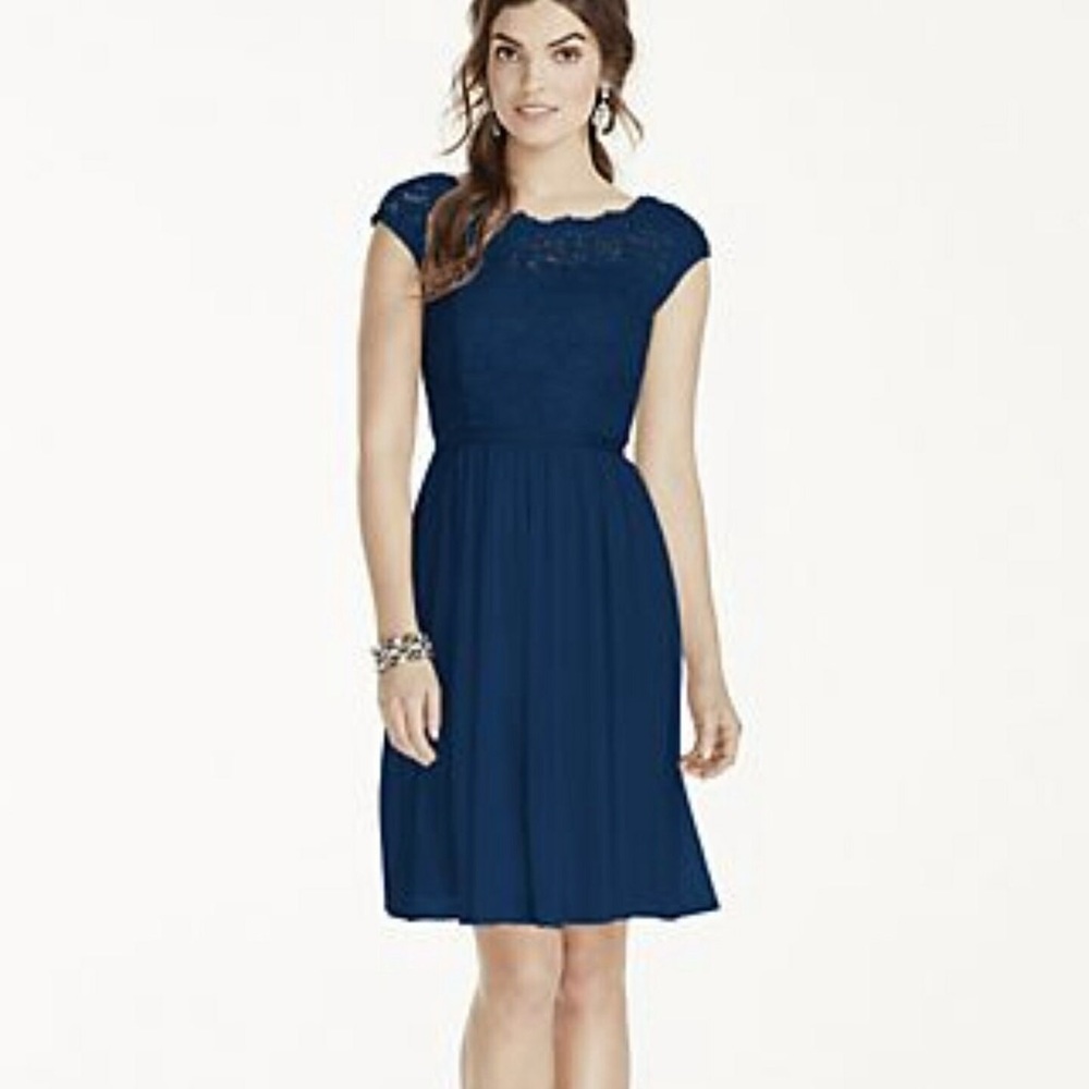 David’s Bridal F17019 Marine size 16